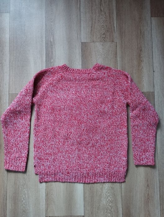 YD 146 czerwony sweter zima skunks akryl