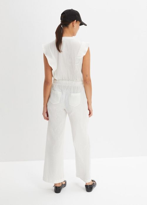 B.P.C kombinezon beżowy bawełniany z falbanką r.46