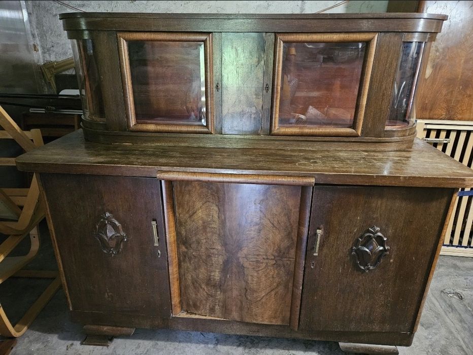 Kredens antyk nadstawka komoda witryna witrynka regał prl vintage