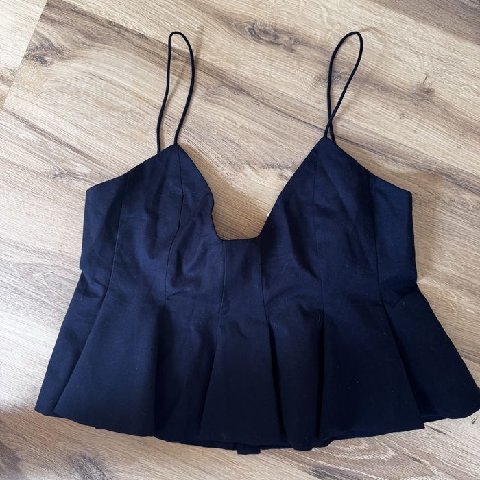 Nowy top ZARA kolor czarny na cienkich ramiączkach rozmiar M 38