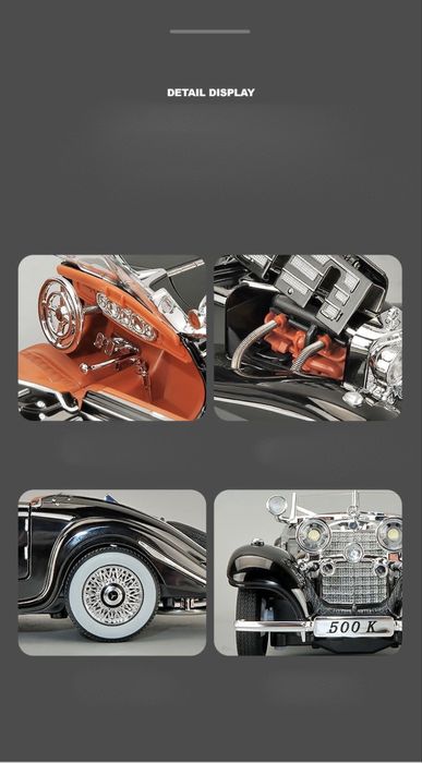 Модель автомобіля Mercedes-Benz 500K  Roadster 1936р.  звук світло