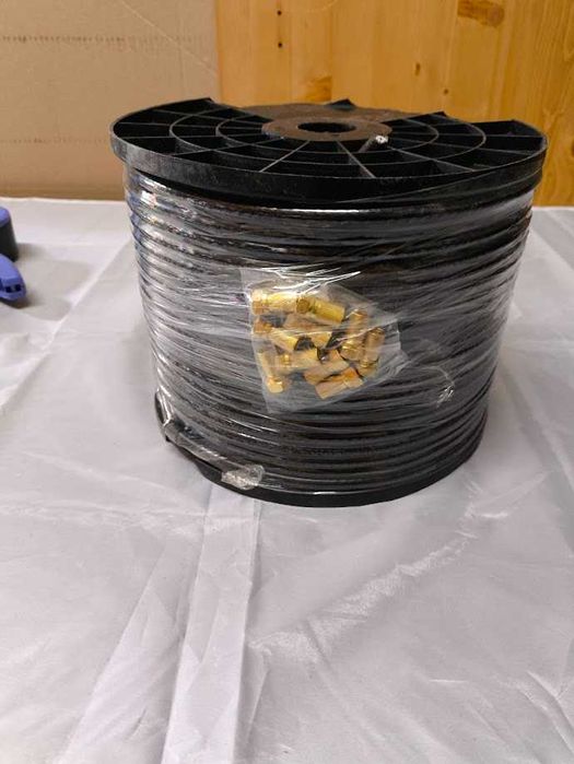 PremiumX 100 m Basic kabel koncentryczny, czarny 135 dB, 4-krotny