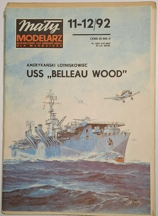Mały Modelarz 11-12/92 USS Belleau Wood Stan Bardzo Dobry