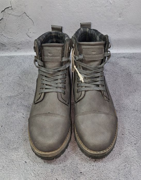 Ботинки Tom Tailor кожаные мужские высокие кроссовки хайтопы