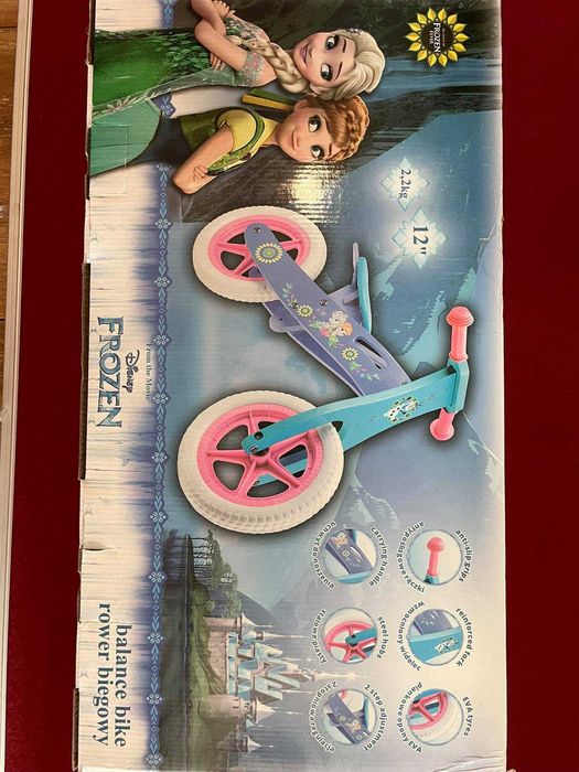 Rower biegowy drewno Frozen ,Elsa ,Anna 12cali NOWY