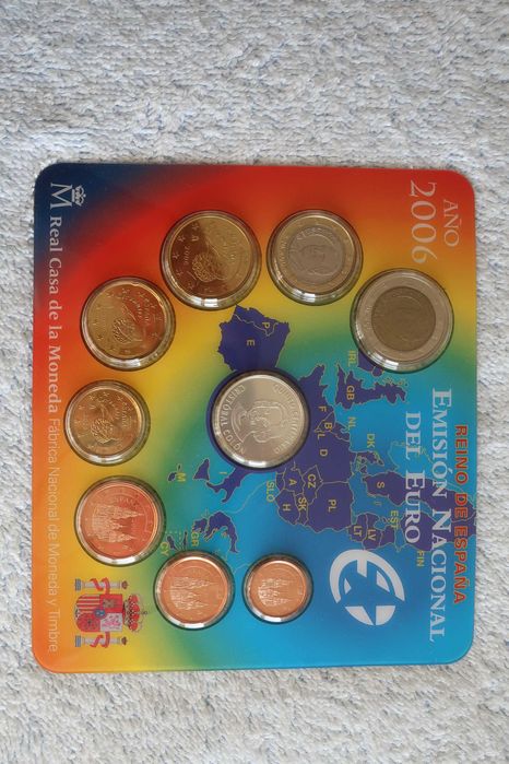 Carteira Moedas EURO Coins - ESPANHA (Vários Anos)