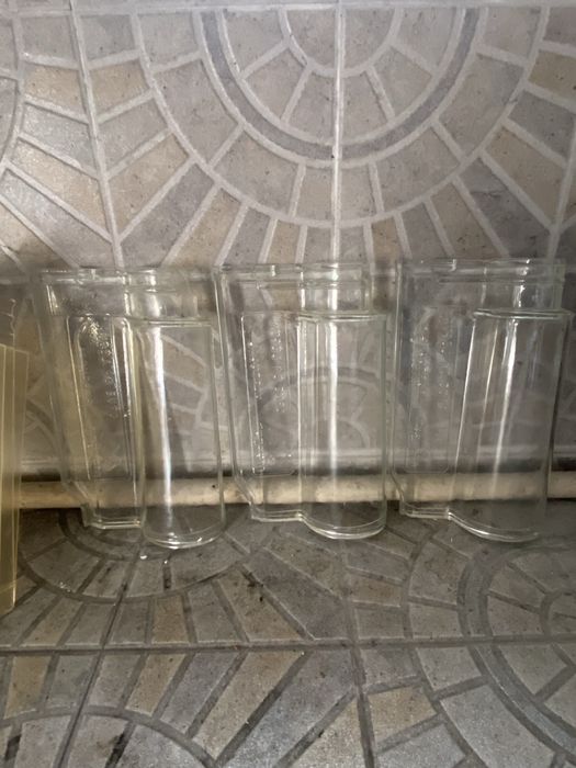 Telhas de vidro e de plastico