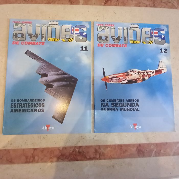 Vendo 12 fascículos de Aviões de Combate a muito bom preço