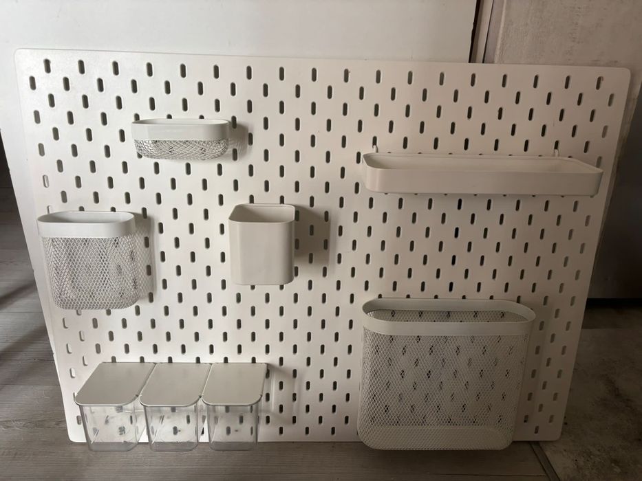 Tablica perforowana IKEA SKADIS 76x56 cm + Duży Zestaw Akcesoriów