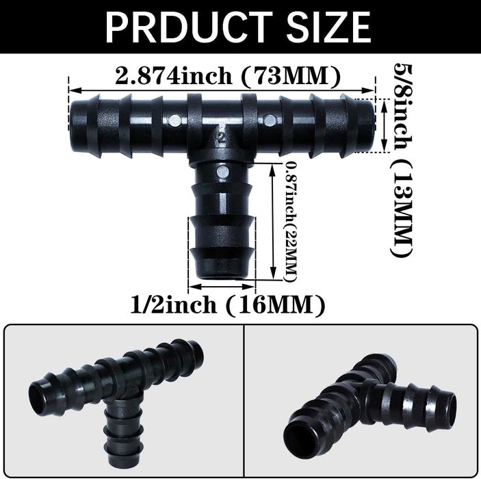 Zestaw 20 złączy 16 mm RYXZEN do systemu nawadniania ogrodu