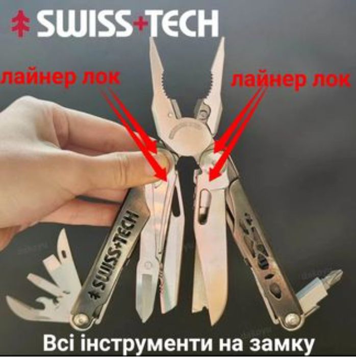 Мультиінструмент Мультитул SwissTech 37 in 1 | Leatherman Surge