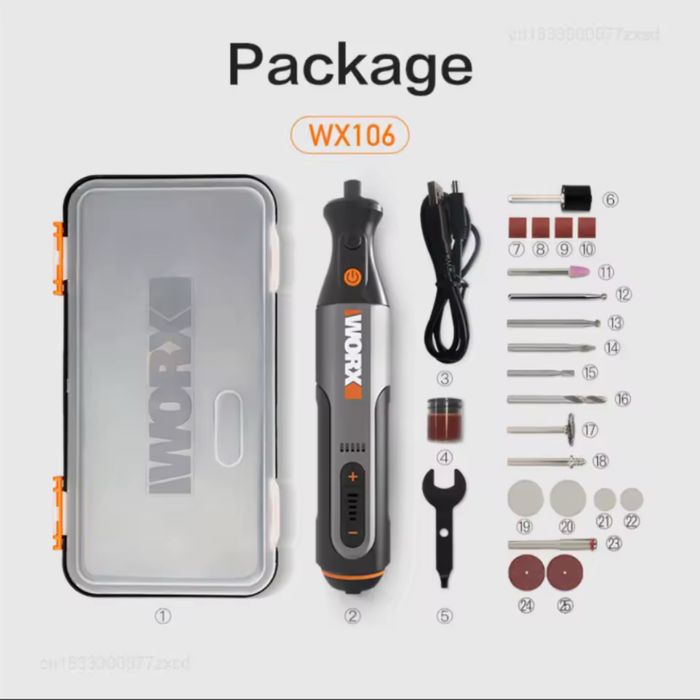 Гравер WORX WX-106 акумуляторний дрель, гравер ручка