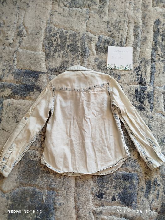 Elegancka koszula sprana ala jeans dżins lefties 98 2-3 lata