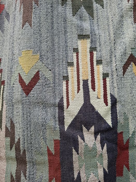 Piękny, wełniany kilim w stylu Art Deco
