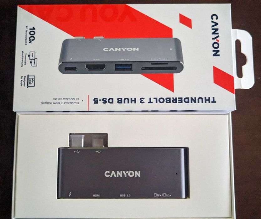Юсб хаб. Usb hub. Мультипортова док-станція Canyon 5-в-1 USB Type C