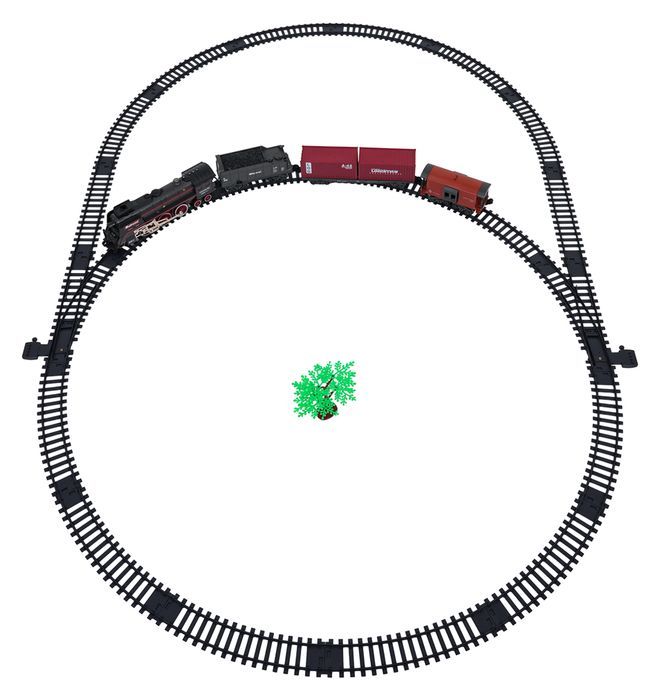 Kolejka Retro Z Funkcją Świateł, Dźwięku I Dymu 138Cm