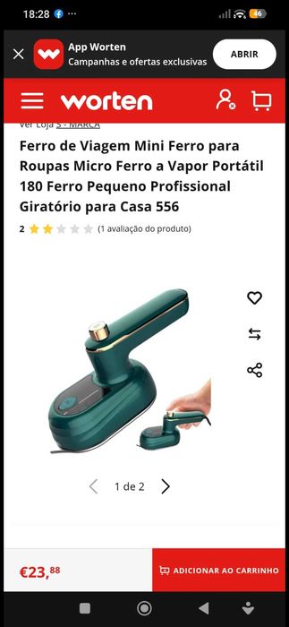 Ferro passar manual portatil para viagem