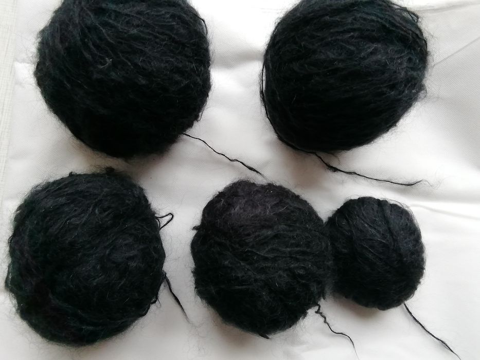 Нитки махеровые чёрные для вязания