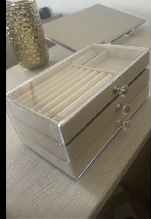 трирівневий акриловий органайзер шкатулка для прикрас
