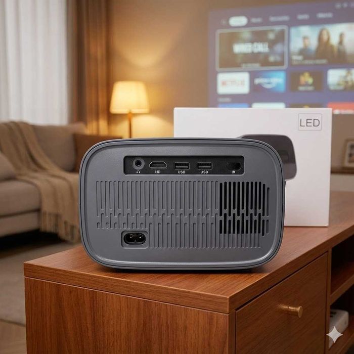 Портативный смарт-проектор V8 4K на Android 11 с Wi-Fi 2.4G/5G новый