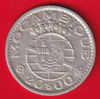 20 escudos 1960 Mocambique Prata