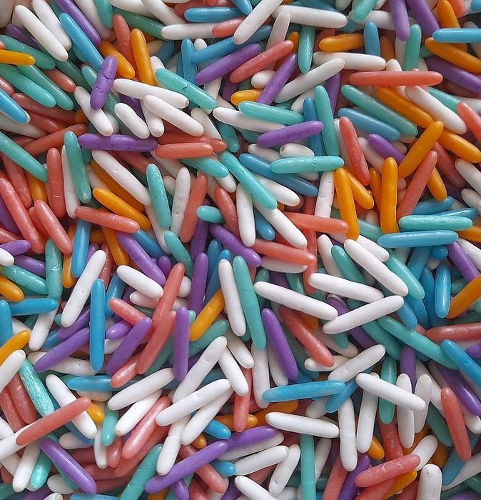 Posypka Cukrowa Pałeczki Makaroniki Kolorowe 50G