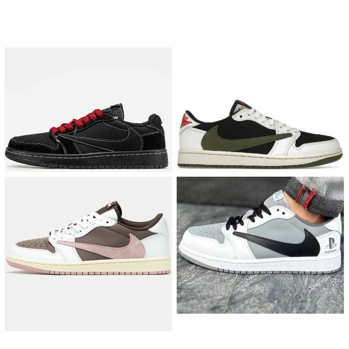 Кроссовки Nike Air Jordan 1 Low Travis Scott найк джордан Трэвис Скотт