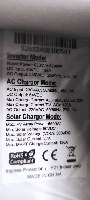 Easun Inwerter 6200W  KP  off-grid falownik