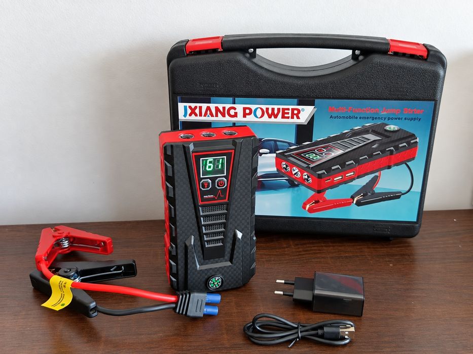 Jump Starter Booster urządzenie rozruchowe 12V Powerbank 20000mAh 5000A klemy walizka NOWY