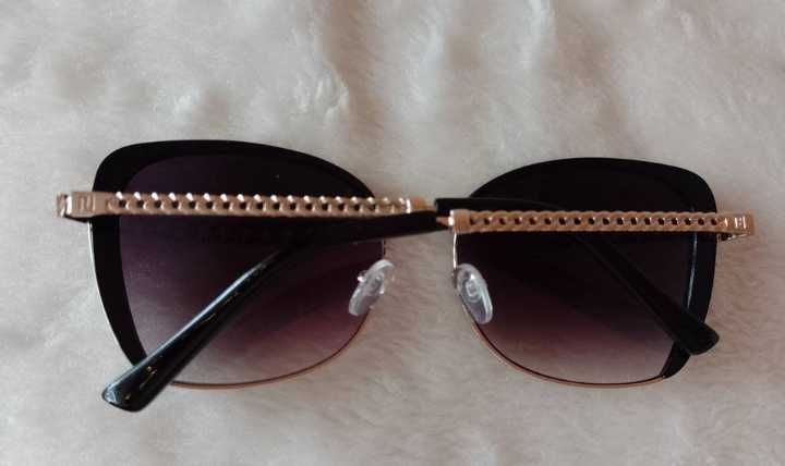 RIVER ISLAND/ Ekskluzywne okulary przeciwsłoneczne, kocie oczy, NOWE