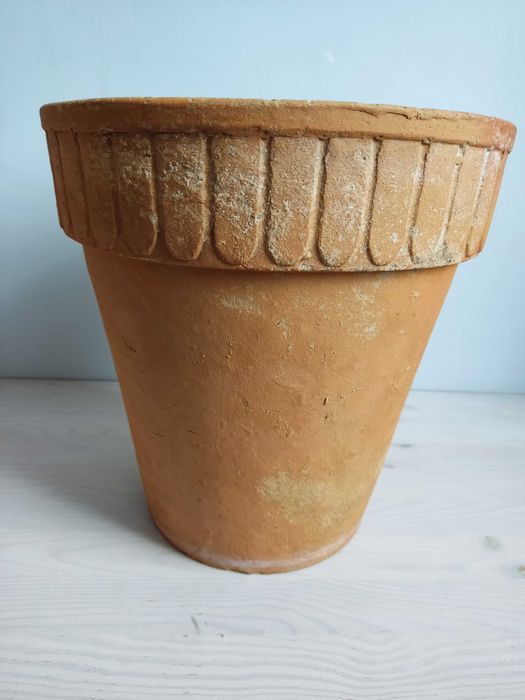 Stara donica gliniana ceramiczna fi 28 cm