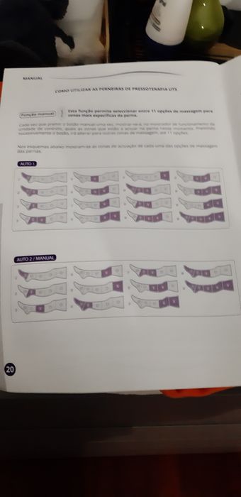 Máquina de pressoterapia com 3 meses de uso.