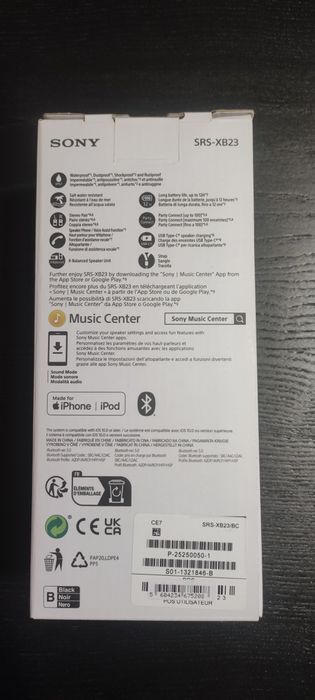Coluna Sony SRS-XB23 bluetooth