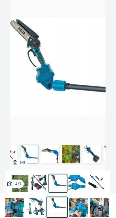 Piła łańcuchowa  plus sekator mocny 2x aku 6ah 48v walizka ladow