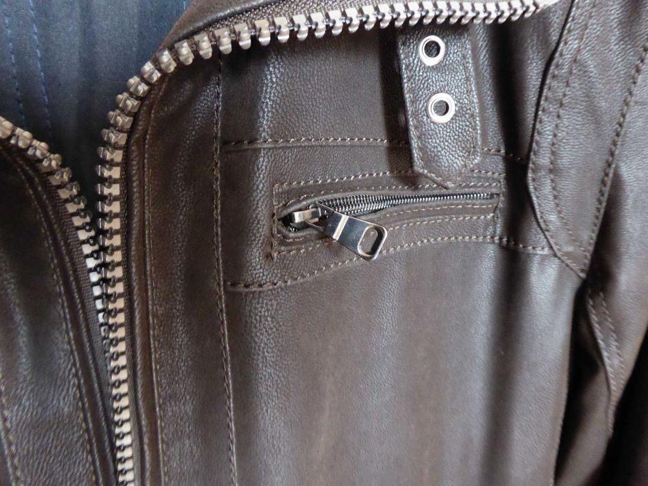 Casaco Couro Castanho tamanho M