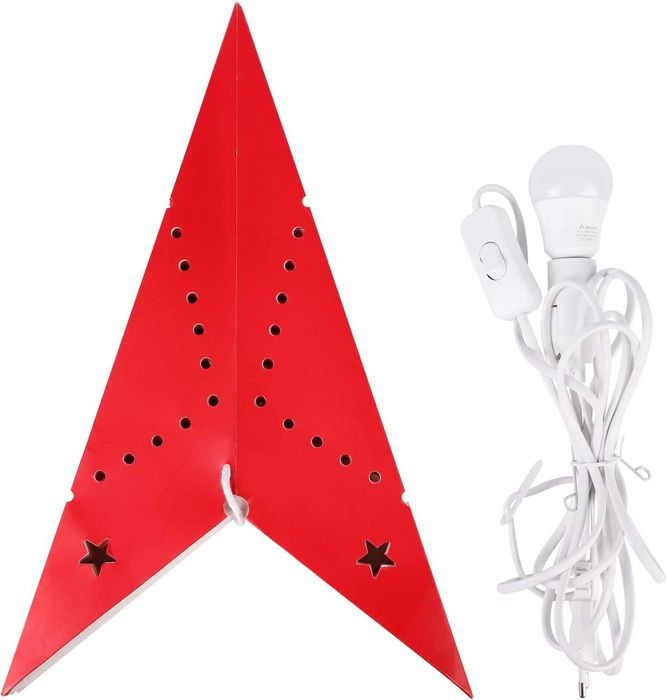 Gwiazda papierowa LED z oświetleniem, świecąca 3D, 75 cm