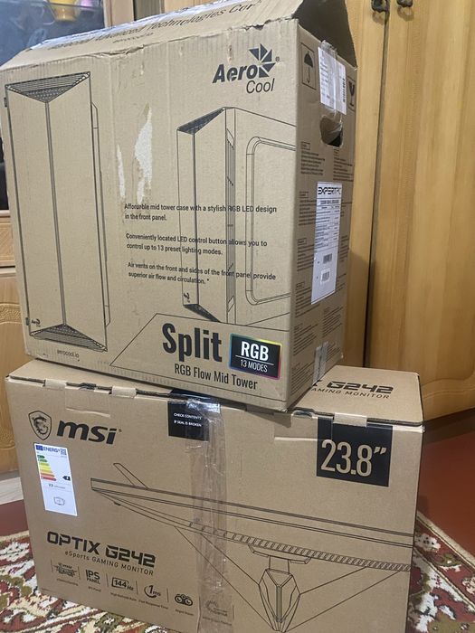 Ігровий ПК i3-10100F + 144Hz монітор MSI G242 + клавіатура + мишка