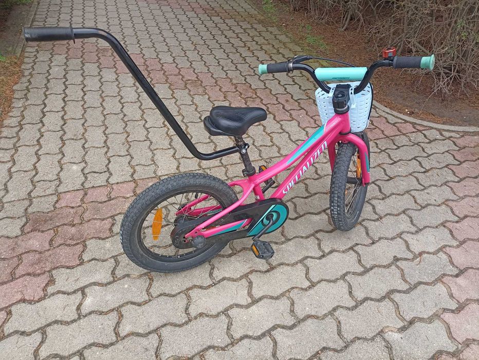 Rower dziecięcy Specialized Riprock Coaster 16 różowy + akcesoria