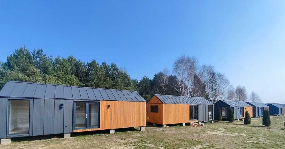 Mobilny domek całoroczny bez pozwolenia na zgłoszenie 35m2 nowy