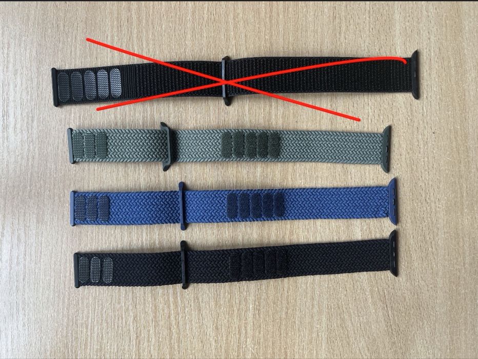 Ремінець Apple Watch 44 mm нейлоновий, силіконовий