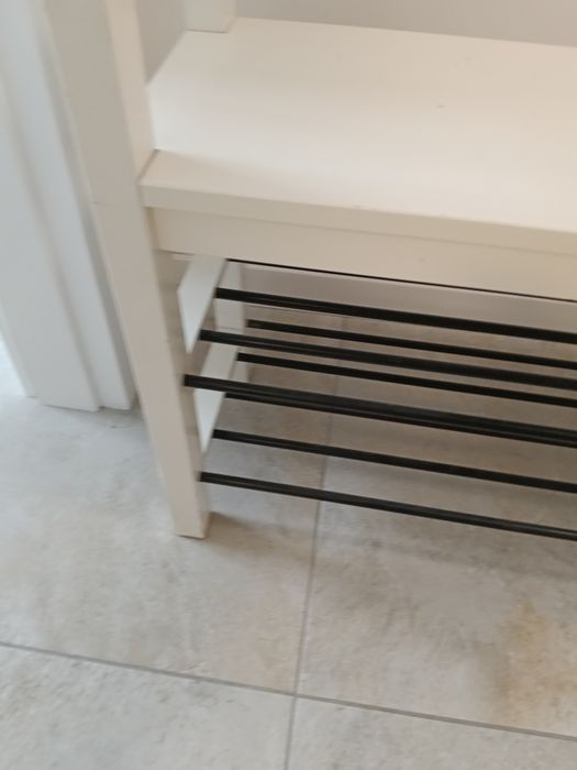 Ławka na buty biała