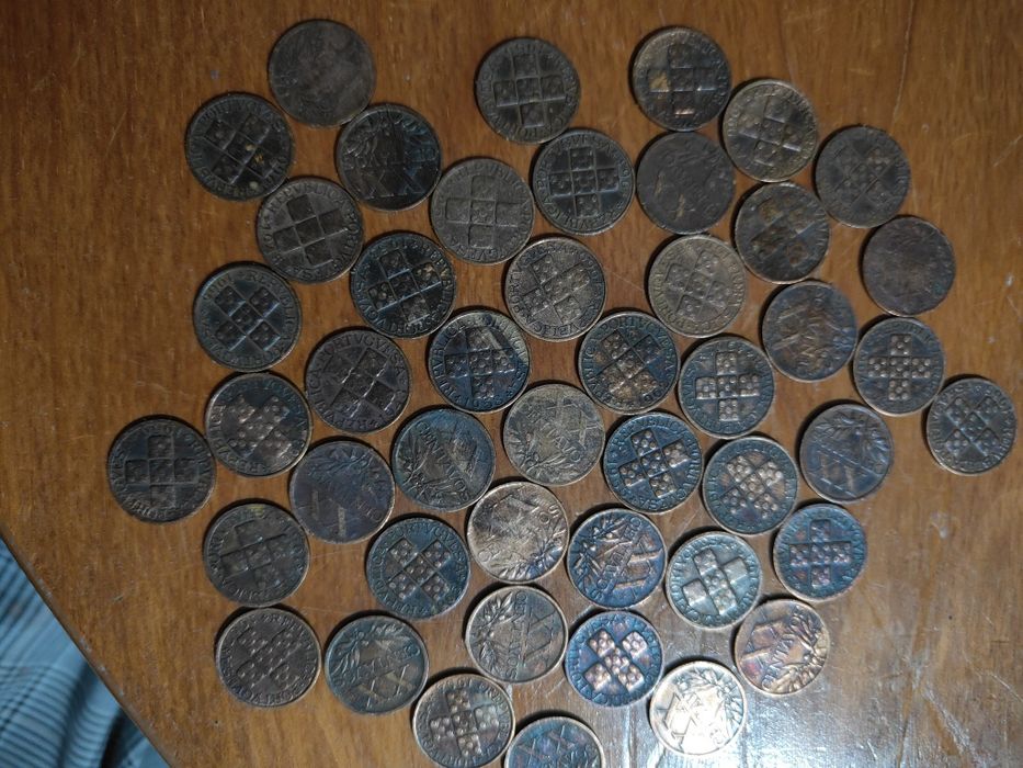 Notas moedas antigas