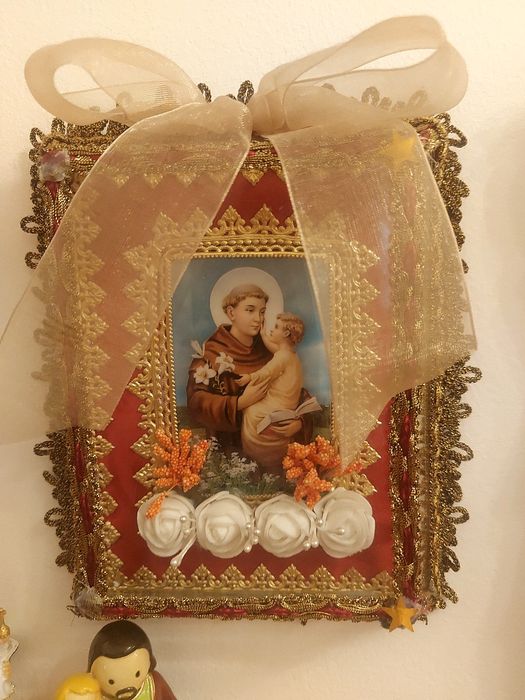 Registo religioso s. António  feito a mão