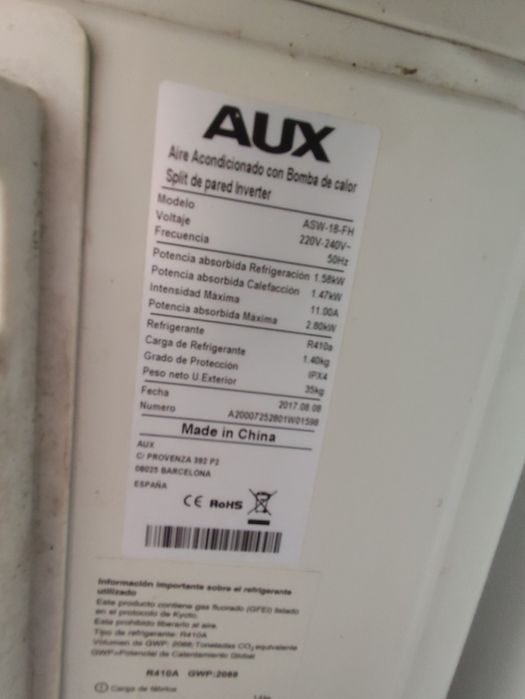 Ar condicionado Aux