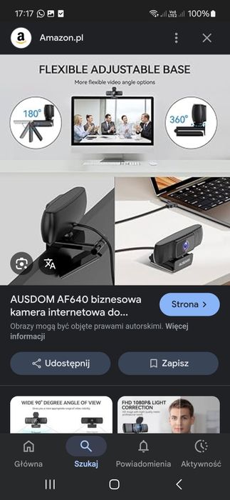 Kamera internetowa - wysoka jakość obrazu.