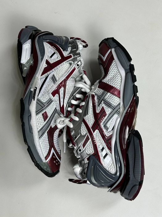 BALENCIAGA Runner кроссовки бордовые кеди кеды кросівки сірі 42 41 40