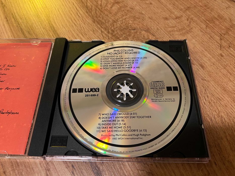 Phil Collins CD No Jacket Required 1wyd. 1985 WEA