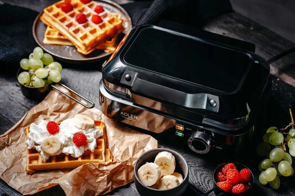 Gofrownica 2000W XXL z regulacją temperatury i powłoką NON-STICK