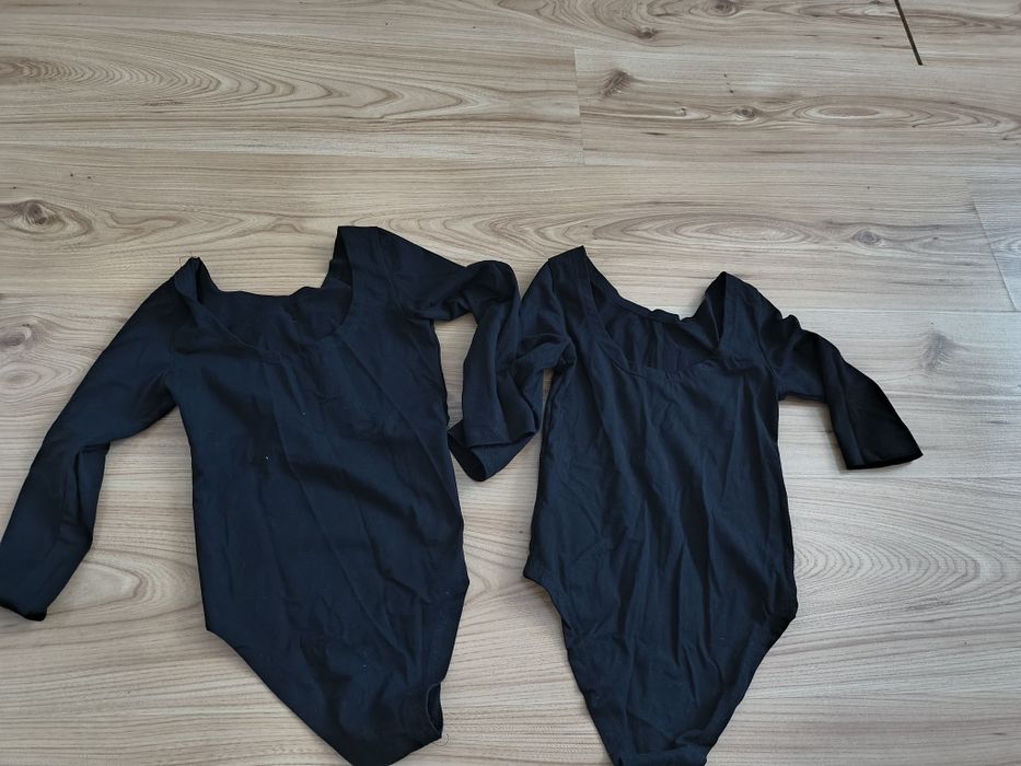 Czarne body baletowe dziecięce 2 szt. r. 122