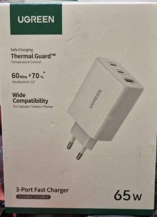 Зарядний пристрій Ugreen 65w